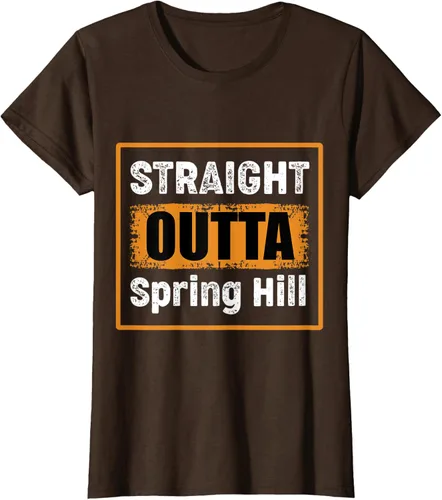 Vista 13 de Straight Outta Spring Hill Tennessee USA - Camiseta de humor vintage, Negro