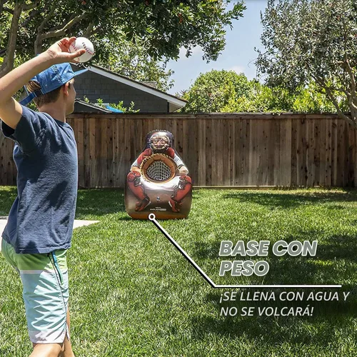 Vista 3 de GoSports Inflataman Baseball Toss Challenge - Juego de lanzamiento de zona de strike con atrapador inflable