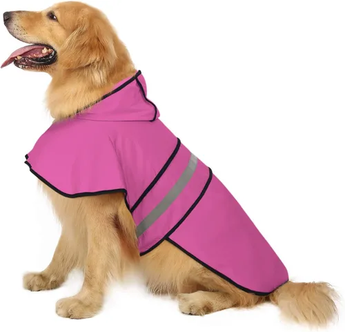 Vista 28 de HDE - Impermeable protector con capucha para perros y cachorros, tallas de la S a la XL (diseño de patos de goma, talla S)