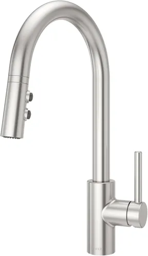 Vista 13 de Pfister Stellen - Grifo de cocina con pulverizador extraíble, de una sola manija, de alto arco, acabado en oro cepillado, LG529SABG