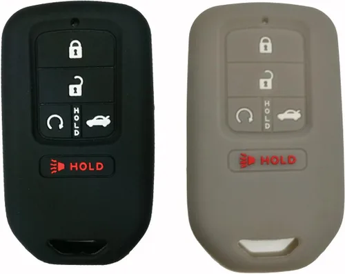 Vista 10 de 2 piezas Coolbestda - Estuche protector de silicona completa para llave de coche con control remoto de 5 botones para Honda Civic Accord Pilot CR-V