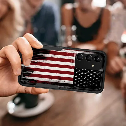 Vista 259 de Funda para Galaxy A14 5G, resistente de doble capa híbrida de policarbonato duro, goma suave, a prueba de golpes, funda protectora resistente