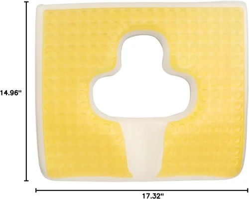 Vista 10 de Luqeeg Almohadilla para úlceras de decúbito en forma de T para ancianos, diseño de pendiente triangular, cojín de espuma viscoelástica de gel