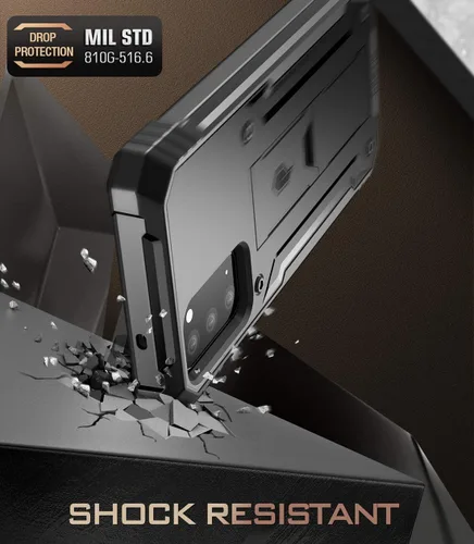Vista 6 de Poetic Revolution Series - Funda para Samsung Galaxy Note 20, de cuerpo completo, resistente, de doble capa, a prueba de golpes, con soporte, sin