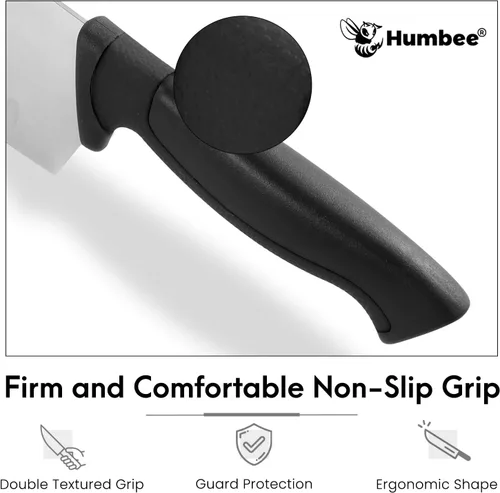 Vista 6 de Cuchillo de chef certificado NSF de 8 pulgadas, cuchillo de cocina de acero inoxidable de alto carbono con mango ergonómico codificado por