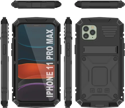 Vista 8 de PunkCase Funda de metal para iPhone 11 Pro Max [Serie 2.0] Funda de armadura resistente Diseño de cuerpo completo de aluminio y TPU con protector