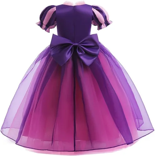 Vista 26 de Disfraz de princesa Sofía Rapunzel para niñas, disfraz de Halloween, Navidad, cumpleaños, fiesta con accesorios