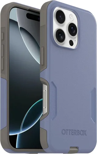 Vista 46 de OtterBox Funda para iPhone 16 Commuter Series - Jeans azul bebé, funda delgada y protectora para iPhone, de doble capa, absorción de impactos