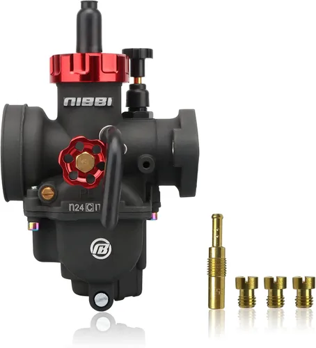 Vista 10 de Carburador NIBBI PE17mm, Compatible con motores de motocicleta de brida de 100cc 110cc, con chorro piloto principal, compatible con YAMAHA HONDA