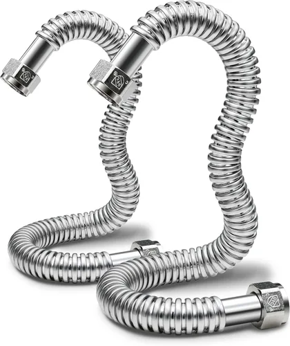 Vista 9 de TT FLEX Conector de calentador de agua corrugado de acero inoxidable flexible para calentador de agua, suavizador de agua, 1 pulgada FIP x 1 pulgada