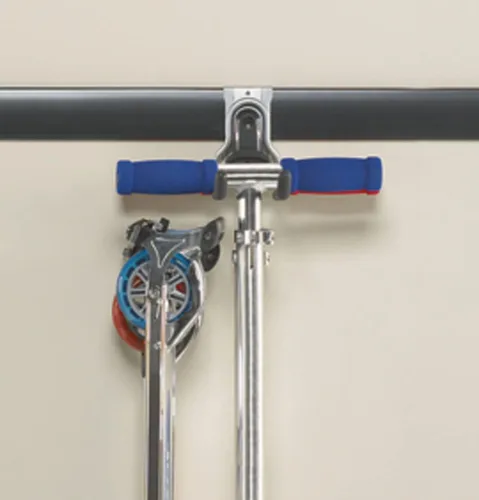Vista 10 de Rubbermaid FastTrack Rail - Organizador de garaje con gancho multiusos de 50 libras de capacidad, níquel satinado, sistema de almacenamiento montado