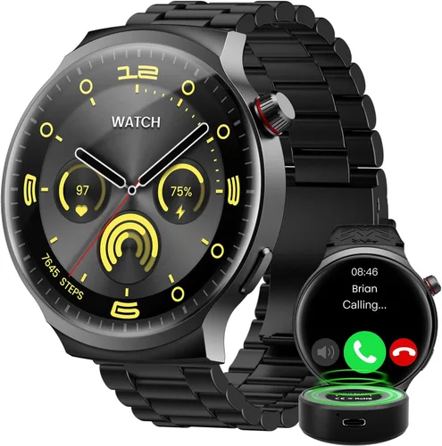 Vista 13 de AMAZTIM Reloj inteligente, reloj de fitness resistente, 5 ATM e IP69K Negro