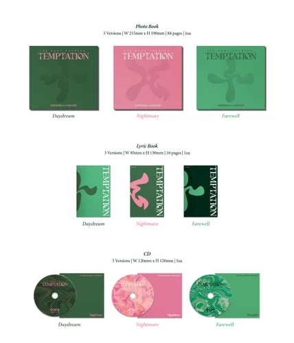 Vista 4 de T'omorrow X T'ogether TXT The Name Chapter Temptation Album Nightmare Ver.