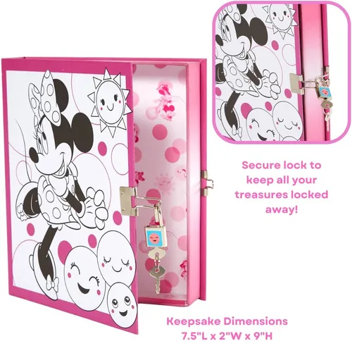 Vista 4 de Innovative Designs Disney Minnie Mouse - Caja de almacenamiento de tesoros para niñas