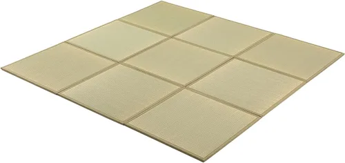 Vista 11 de FULI Colchón de tatami japonés, tapete Igusa (hierba 100% japonesa Rush) se pliega en tres, fabricado en Japón (natural, individual)