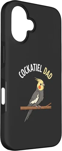 Vista 3 de Bird: Cockatiel Dad, Proud Parrot Parent Vibe Case for iPhone 16