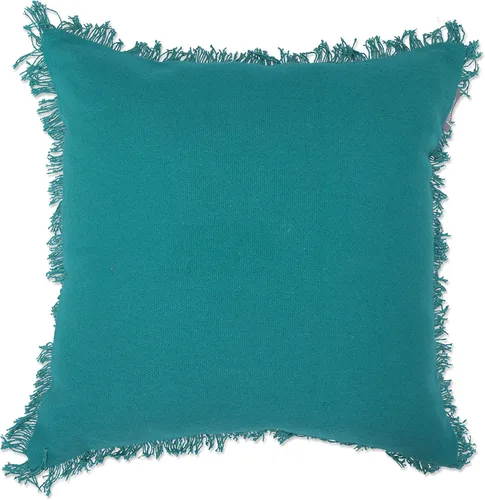 Vista 7 de Pillow Perfect Cojín de medianoche con cubos geométricos para interiores, color azul, 18 x 18 pulgadas