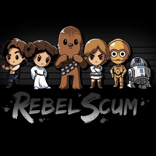 Vista 2 de TeeTurtle Star Wars - Camiseta relajada Rebel Scum para mujer
