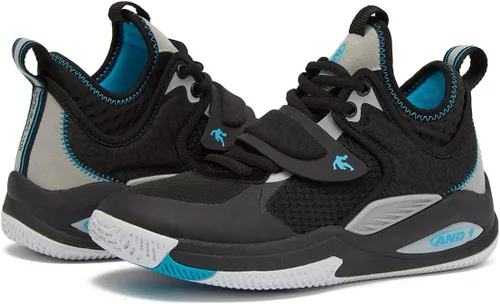 Vista 6 de AND1 Zapatos de baloncesto para niños y niñas, tenis de baloncesto geniales para niños, talla 11 a niño grande 7, tenis de caña media o alta