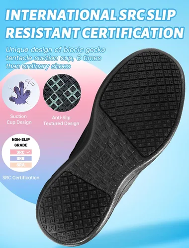 Vista 5 de SPIEZ Non Slip Women Food Service Shoes - Womens Breathable Work Shoes for Nurse Anti Skid Shoes for Chef Restaurant Anti Slip Shoes Waitress Water