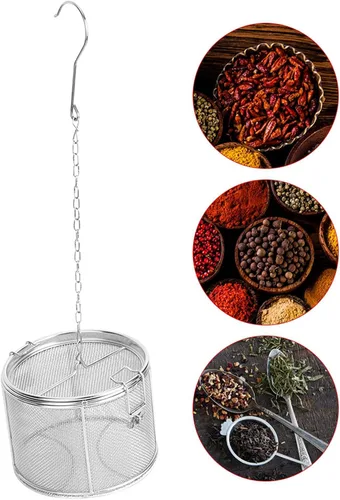Vista 5 de Colador de bolas de té, condimentos de sopa de acero inoxidable, filtro de especias de separación, infusor de bolas de té de malla extrafina para té