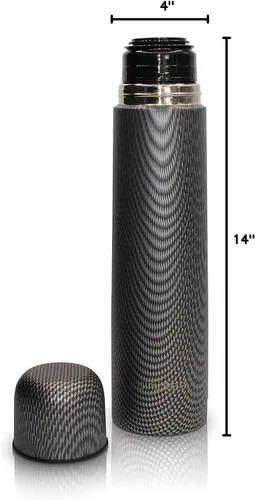 Vista 10 de KALMATEH Botella térmica de acero inoxidable con aislamiento al vacío de doble pared moderna y elegante, 33.8 fl oz, vertido preciso y retención