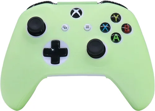 Vista 6 de HLRAO Controller Skins - Funda protectora de silicona que brilla en la oscuridad para Xbox One SX Controller 6 agarres accesorios que brillan