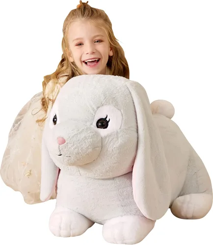 Vista 11 de EARTHSOUND Juguete de Peluche de Animal Relleno Caticornio Gato Unicornio Gigante, Juguetes Suaves Lindos Grandes Jumbo, 23 pulgadas Gran