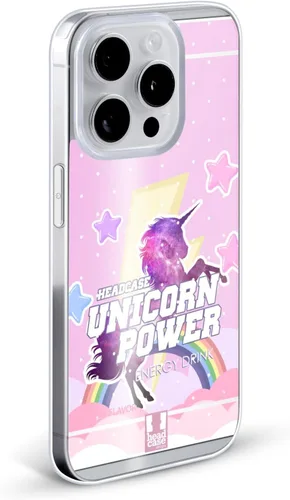 Vista 2 de Head Case Designs Energy Drink Unicorn Power! Funda de gel suave compatible con Apple iPhone 13 Pro