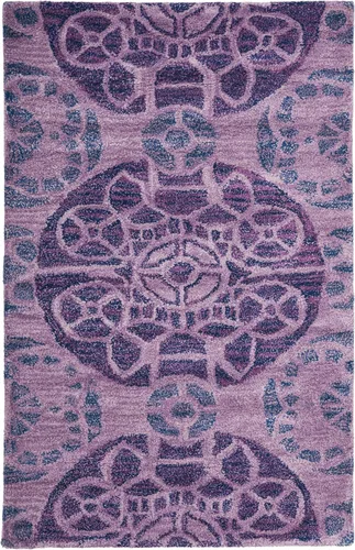 Vista 28 de SAFAVIEH Wyndham Collection - Alfombra decorativa de 2 x 3 pies, beige y azul, hecha a mano, lana moderna, ideal para zonas de alto tráfico