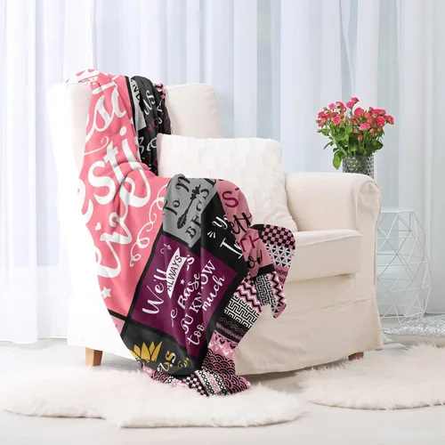 Vista 3 de Regalos de cumpleaños para mujer, manta de 60 x 50 pulgadas, regalos de cumpleaños para mejores amigas, manta de mejor amiga para el trabajo, regalo