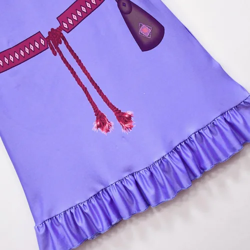 Vista 7 de Disfraz de princesa para niñas, vestido lindo de dibujos animados morados