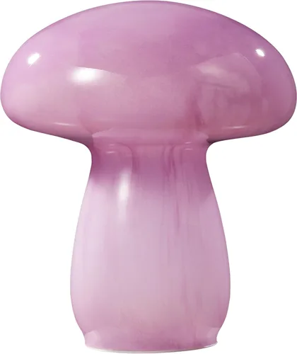 Vista 7 de Lámpara de Mesa de Noche en Forma de Seta, 17.8 centímetros, Lámpara de Mesa de Vidrio Semi Transparente Adecuada para Dormitorios, Salas de Estar