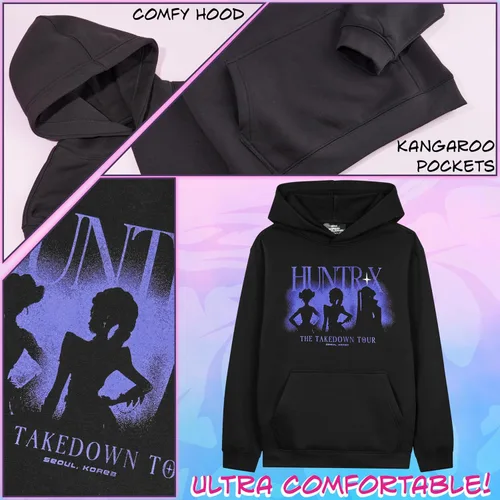 Vista 5 de KPop Demon Hunters Hoodie for Girls Teens, Officially Licensed Warm Sweatshirt Pullover Cozy Hoodies Gifts for Girls
