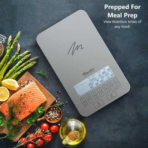 Vista 7 de Báscula nutricional de NutraTrack™ con vidrio de grado alimenticio, perfecta para contar calorías, preparación de comidas y pérdida