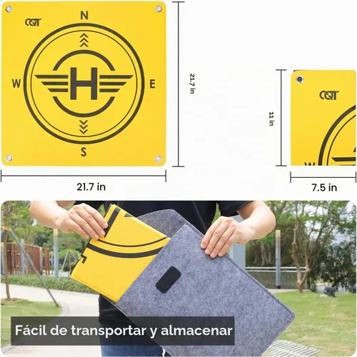 Vista 8 de CQT Almohadilla de aterrizaje para dron, universal, impermeable, portátil, plegable, portátil, plegable, para DJI Avata 360 Mavic 3 4 Pro/Mini 2