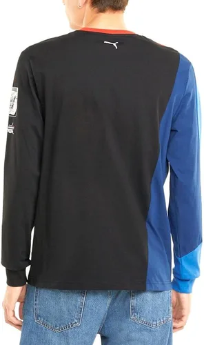 Vista 2 de PUMA BMW MMS Street Moto - Camiseta casual de manga cuello redondo para hombre color negro azul