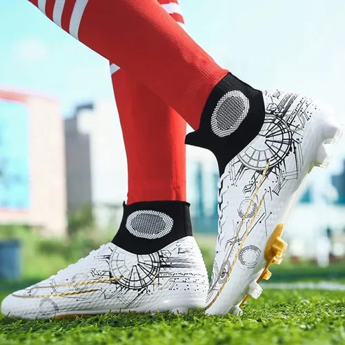 Vista 5 de YANGTAOZI Zapatos de fútbol para hombre con tacos profesionales FgAg de alta calidad, transpirables, atléticos, para entrenamiento de fútbol
