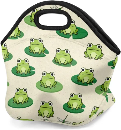 Vista 12 de Bolsas de almuerzo de neopreno con balón de fútbol en fuego de hielo para mujeres, bolsas de almuerzo, lavables, aisladas, para el trabajo, picnic