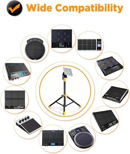 Vista 7 de Soporte de montaje electrónico portátil PPS-75 con placa para almohadilla de muestra/tambor instrumentos de percusión