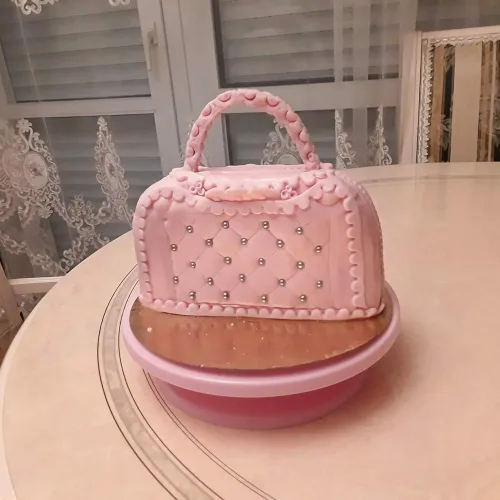 Vista 2 de 3D Lady Bag Molde de chocolate de plástico DIY pastel hecho a mano molde de chocolate bolsa de policarbonato caramelo pastel decoración herramientas
