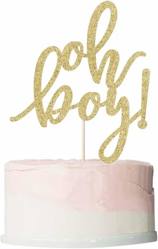 Vista 6 de Decoración de pastel de cumpleaños con purpurina dorada, decoración de pastel de primer cumpleaños, decoración de pastel de primer aniversario Feliz