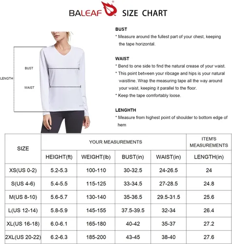 Vista 7 de BALEAF Women's Long Sleeve Running Shirts Workout Tops Athletic Active Quick Dry Soft Lightweight
