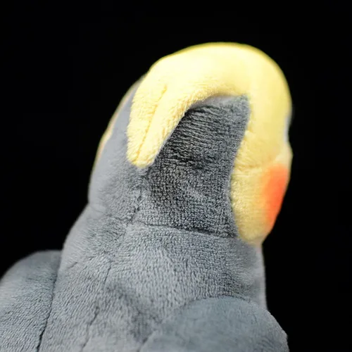 Vista 3 de lilizzhoumax Cockatiel - Juguete de peluche de loro de imitación, juguete de peluche de pájaro de simulación, regalos suaves Kawaii para niños, Gris