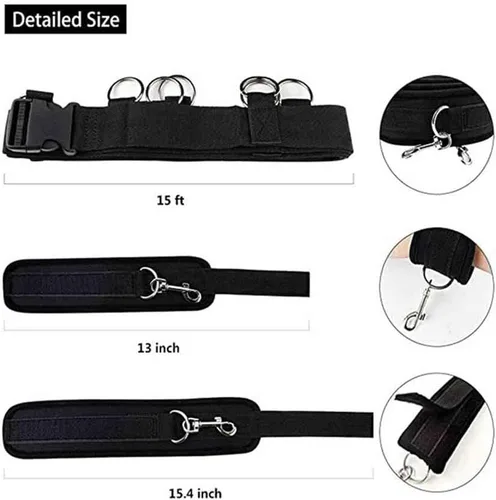 Vista 5 de Bed Bonage Restricciones sexuales para adultos, bandas de resistencia sexual para cama tamaño King, correas de cama, kits de amarres de cama