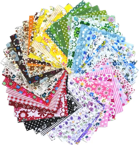 Vista 8 de 120 cuadrados de tela de algodón de 4 x 4 pulgadas, paquete de manualidades de costura para manualidades, para álbumes de recortes