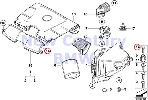 Vista 2 de 8 pernos Torx-Bolt originales BMW para material plástico Isa L=0.984 in 128i 135i M Coupé X1 28i X1 28iX X1 35iX 128i 135i 323i 325i 325xi 328i