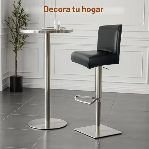 Vista 2 de Fundas de Cuero PU para Taburete de Bar con Respaldos, Paquete de 2 Fundas Elásticas Impermeables para Sillas de Taburete de Bar, Fundas Lavables