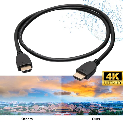 Vista 5 de C2G Legrand Cable HDMI con Ethernet, cable HDMI de alta velocidad negro, cable Ethernet de 3 pies, cables HDMI con cable Ethernet, 1 unidad, C2G