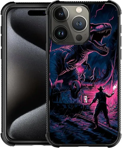 Vista 335 de Funda compatible con iPhone 15, diseño de elefantes africanos, diseño increíble a prueba de golpes, antiarañazos, carcasa trasera de policarbonato
